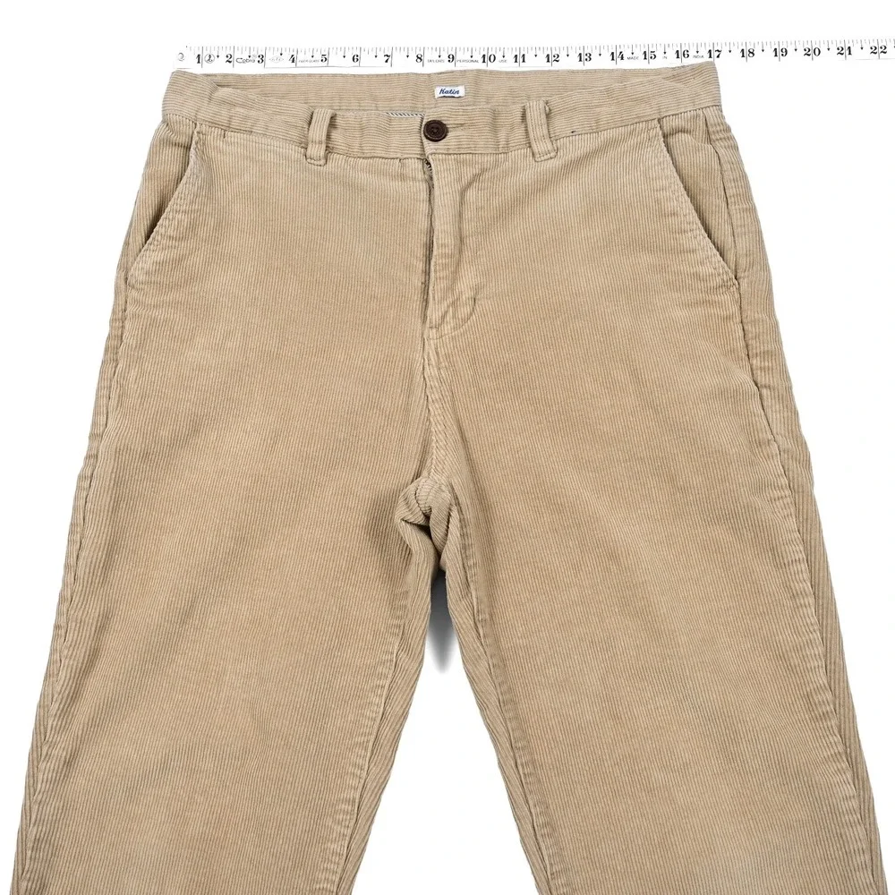Katin Pipeline Corduroy Pants Men's 33 (34x29.5) Beige Stretch‎ Straight Surf